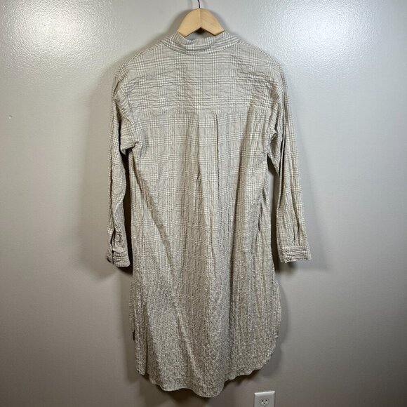 Maeve Anthropologie Maxi Tunic Top Dress Size XS Tan Button Down Neutral Casual - Picture 4 of 13